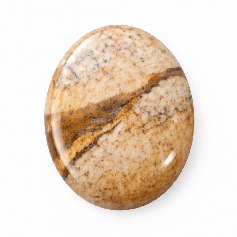 Cabochon en Pierre Naturelle Jaspe Paysage 18x25mm