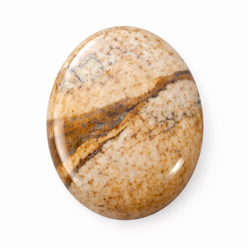 Cabochon en Pierre Naturelle Jaspe Paysage 13x18mm