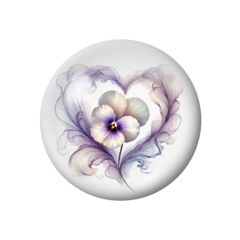 Cabochon en Verre Illustré Coeur Amour St Valentin 12 à 25mm