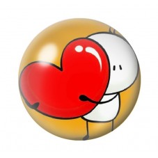 Cabochon en Verre Illustré Personnage Coeur Amour St Valentin 12 à 25mm  pour la Création de Bijoux Fantaisie - DIY
