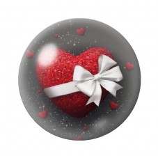 Cabochon en Verre Illustré Cadeau Coeur Amour St Valentin 12 à 25mm  pour la Création de Bijoux Fantaisie - DIY