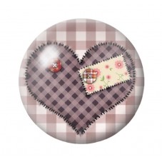 Cabochon en Verre Illustré Coeur Amour St Valentin 12 à 25mm  pour la Création de Bijoux Fantaisie - DIY