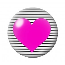 Cabochon en Verre Illustré Coeur Amour St Valentin 12 à 25mm  pour la Création de Bijoux Fantaisie - DIY