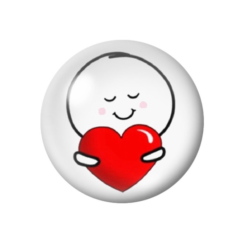 Cabochon en Verre Illustré Personnage Coeur Amour St Valentin 12 à 25mm