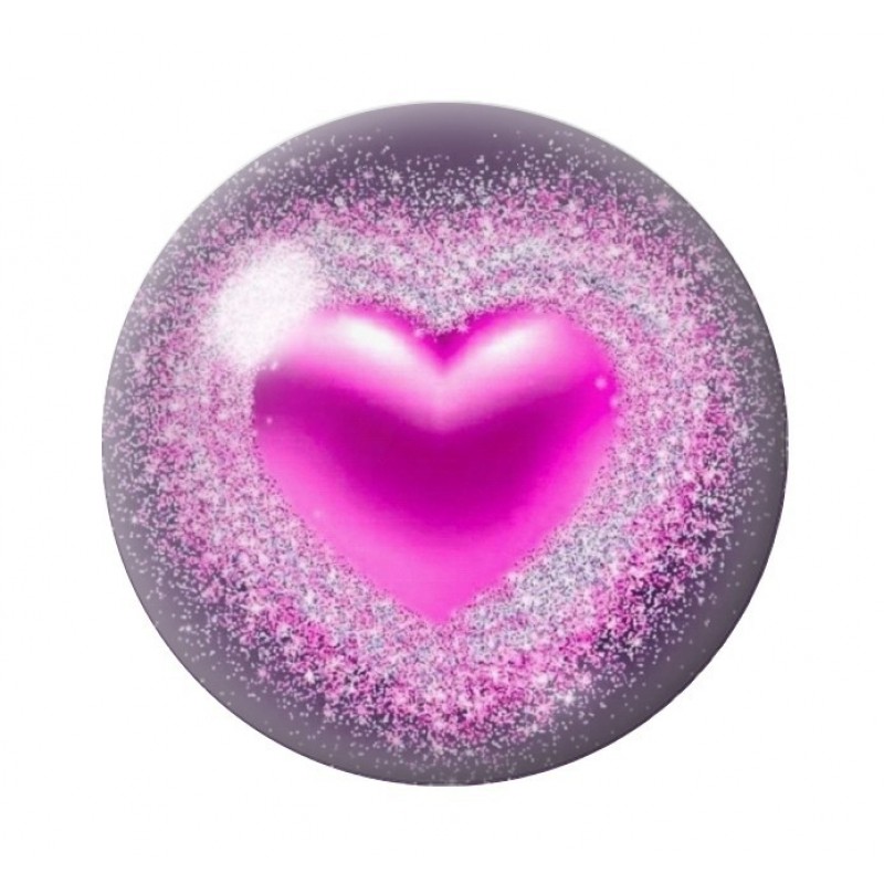 Cabochon en Verre Illustré Coeur Amour St Valentin 12 à 25mm