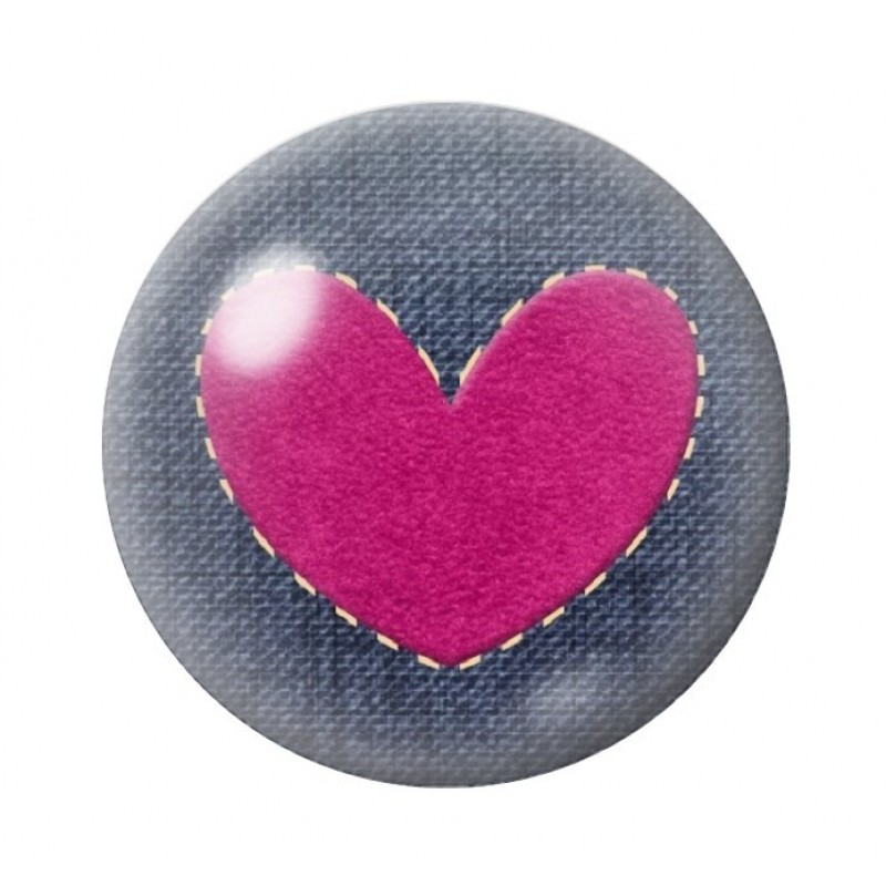 Cabochon en Verre Illustré Coeur Amour St Valentin 12 à 25mm