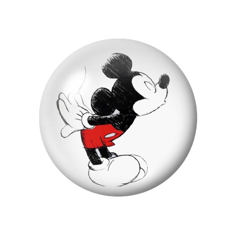 Cabochon en Verre Illustré Mickey Amour St Valentin 12 à 25mm