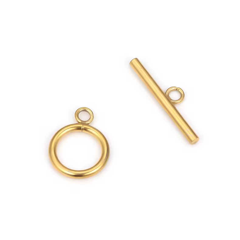 Fermoir Toggle Doré en Acier Inoxydable pour Bracelet 15mm