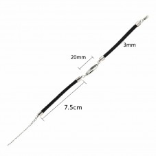 Support Bracelet Argenté en Acier Inoxydable et Cordon pour Cabochon 20mm