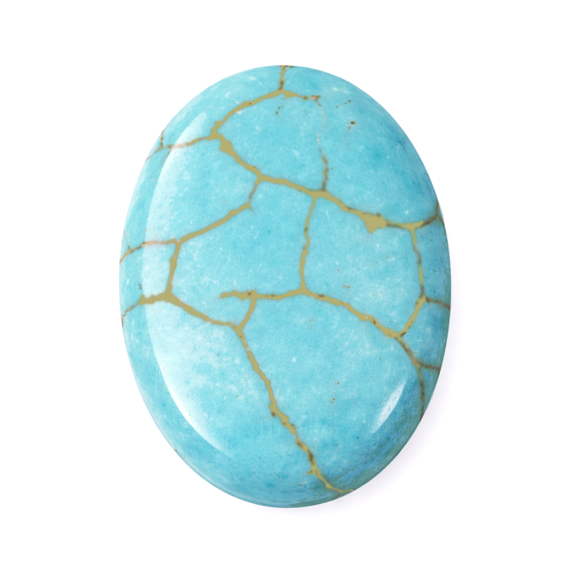 Cabochon en Pierre Naturelle Turquoise 13x18mm