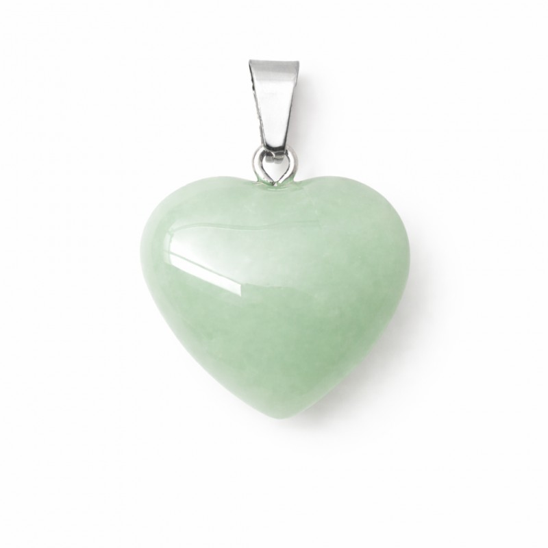 Pendentif Coeur Pierre Naturelle Aventurine 20mm
