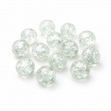 50 Perles en Verre Craquelé 6mm