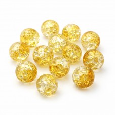 50 Perles en Verre Craquelé 6mm
