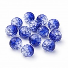 50 Perles en Verre Craquelé 6mm