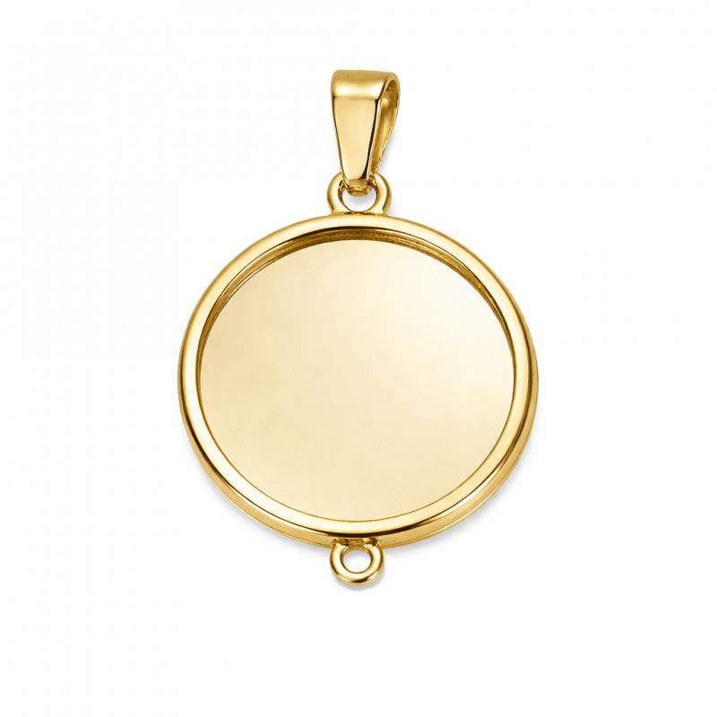 Support Pendentif Connecteur Doré en Acier Inoxydable pour Cabochon 20mm