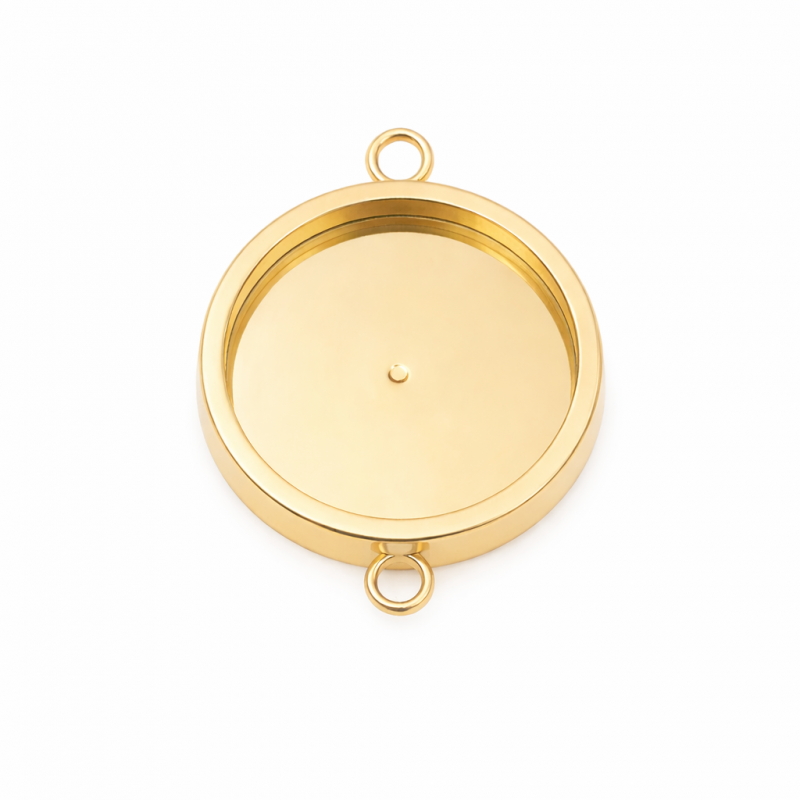 Support Connecteur Doré en Acier Inoxydable pour Cabochon 20mm