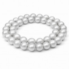 5 Perles Pierre Naturelle Hématite Argenté Mat 8mm