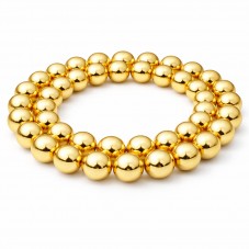 10 Perles Pierre Naturelle Hématite Doré 4mm