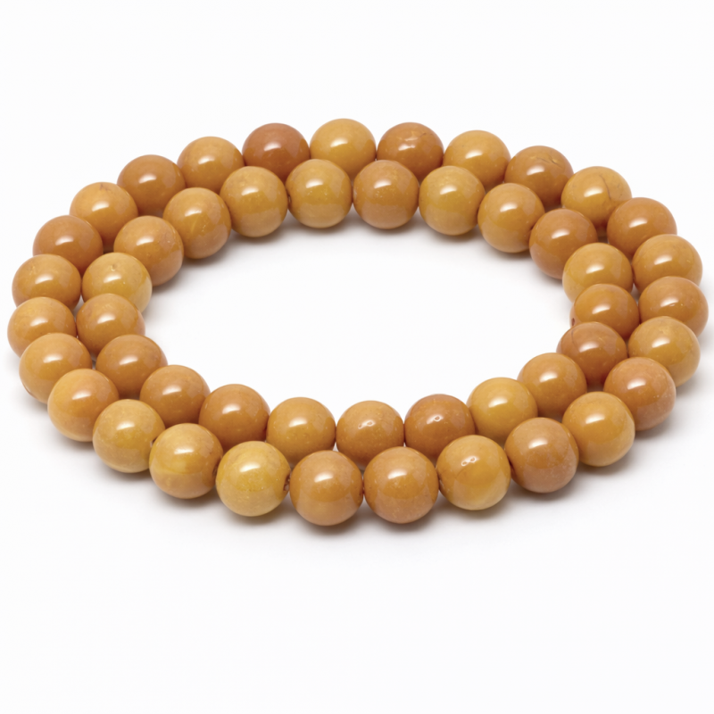 5 Perles Pierre Naturelle Aventurine Jaune 8mm