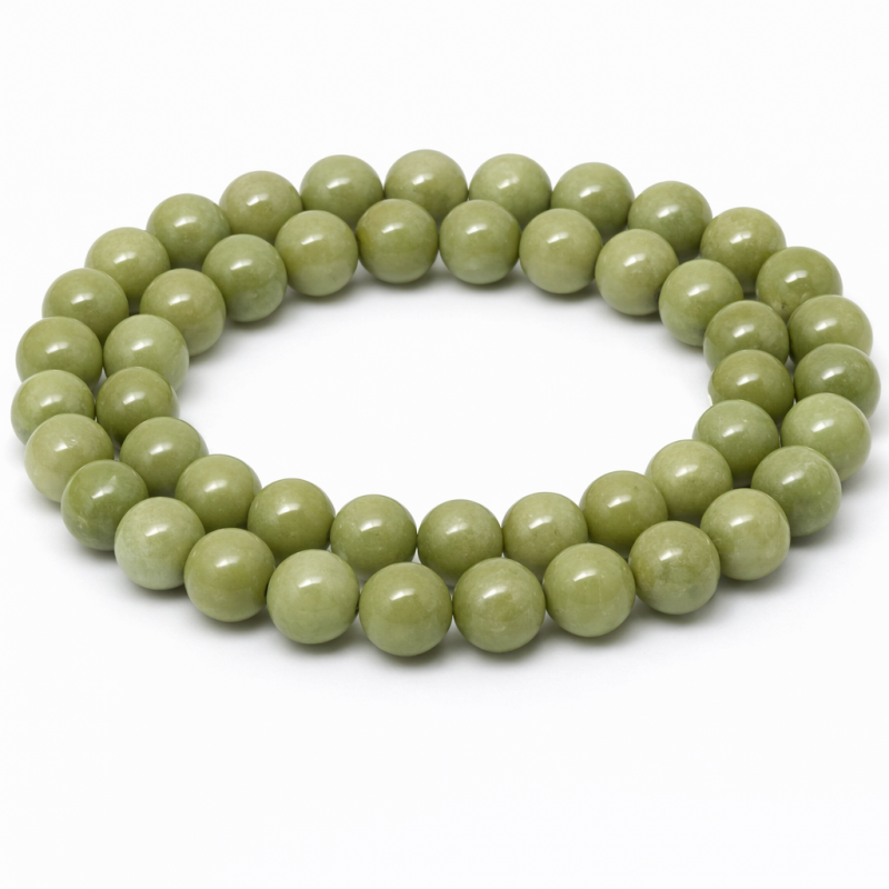 10 Perles Pierre Naturelle Serpentine 6mm