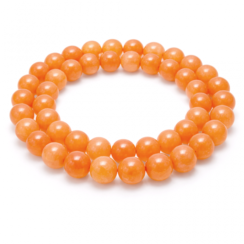 10 Perles Pierre Naturelle Calcite Orange 6mm