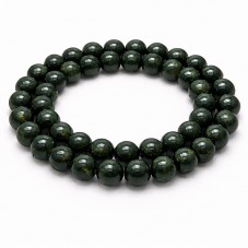 10 Perles en Pierre Naturelle Sable d'Or Vert 6mm