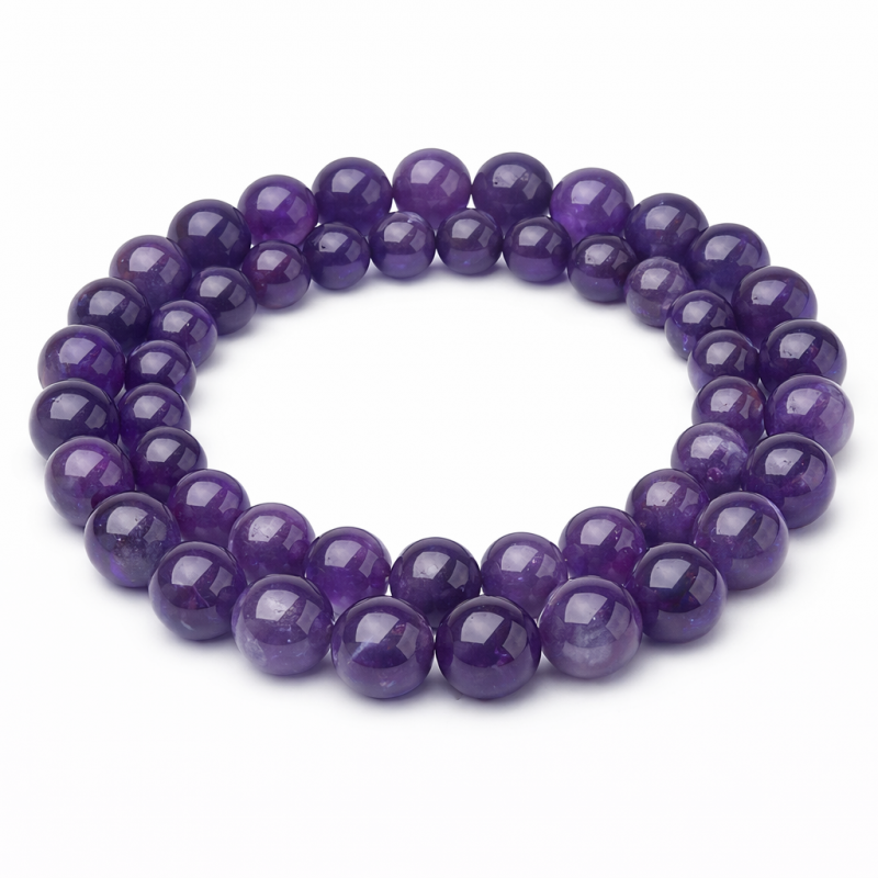 10 Perles Pierre Naturelle Améthyste 6mm