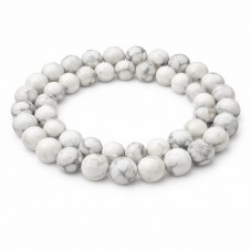 10 Perles en Pierre Naturelle Howlite 6mm