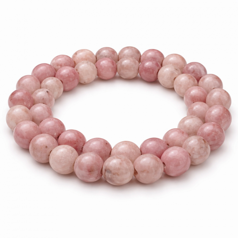 5 Perles Pierre Naturelle Rhodonite 8mm