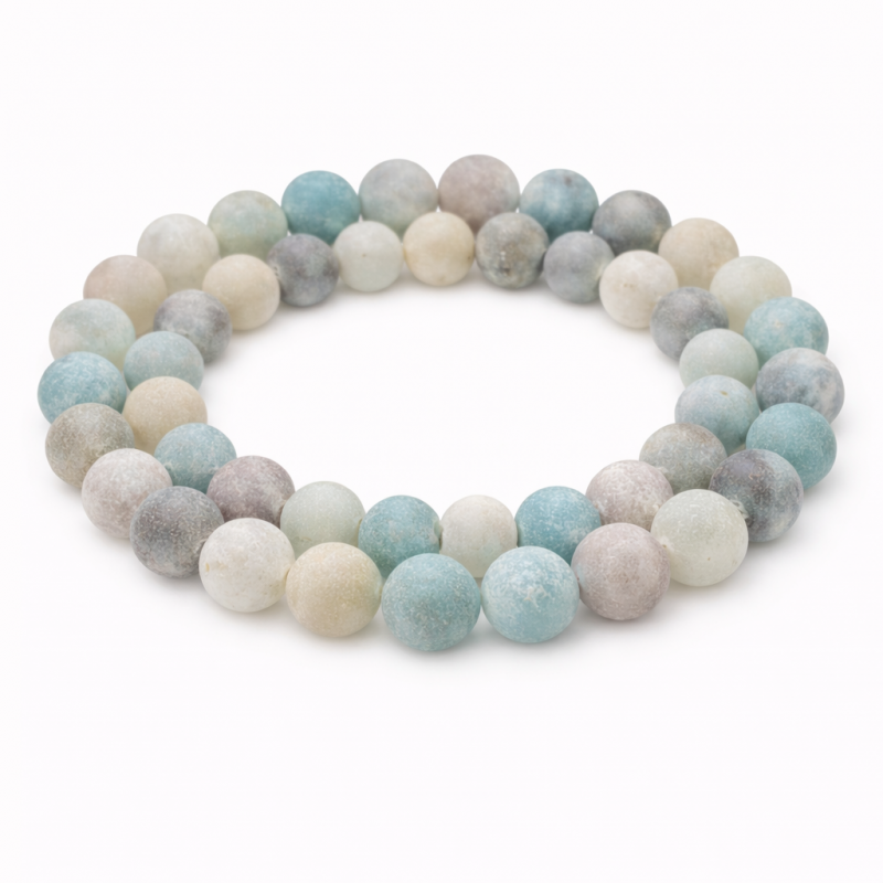 5 Perles en Pierre Naturelle Amazonite 8mm