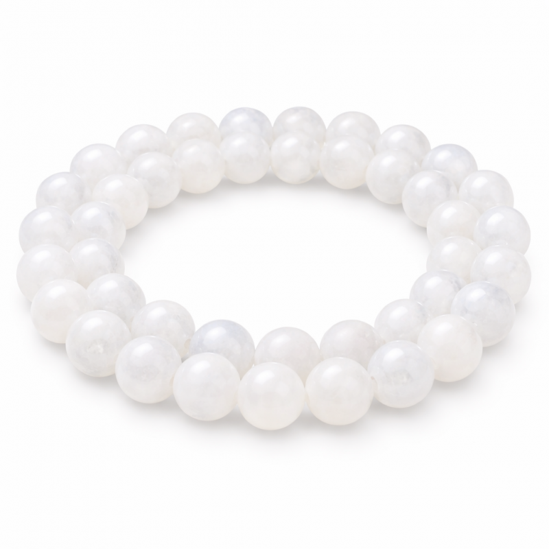 5 Perles Pierre Naturelle Pierre de Lune 8mm