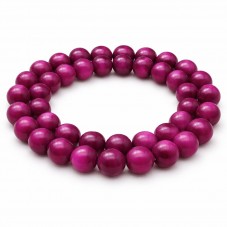 5 Perles Pierre Naturelle Oeil de Tigre Teinté Pourpre 8mm