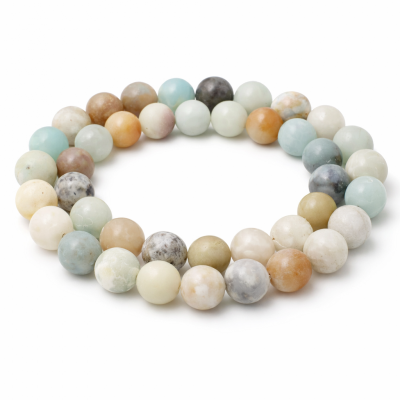 5 Perles Pierre Naturelle Amazonite 8mm
