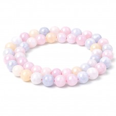 5 Perles Pierre Naturelle Quartz Teinté Pastel 8mm