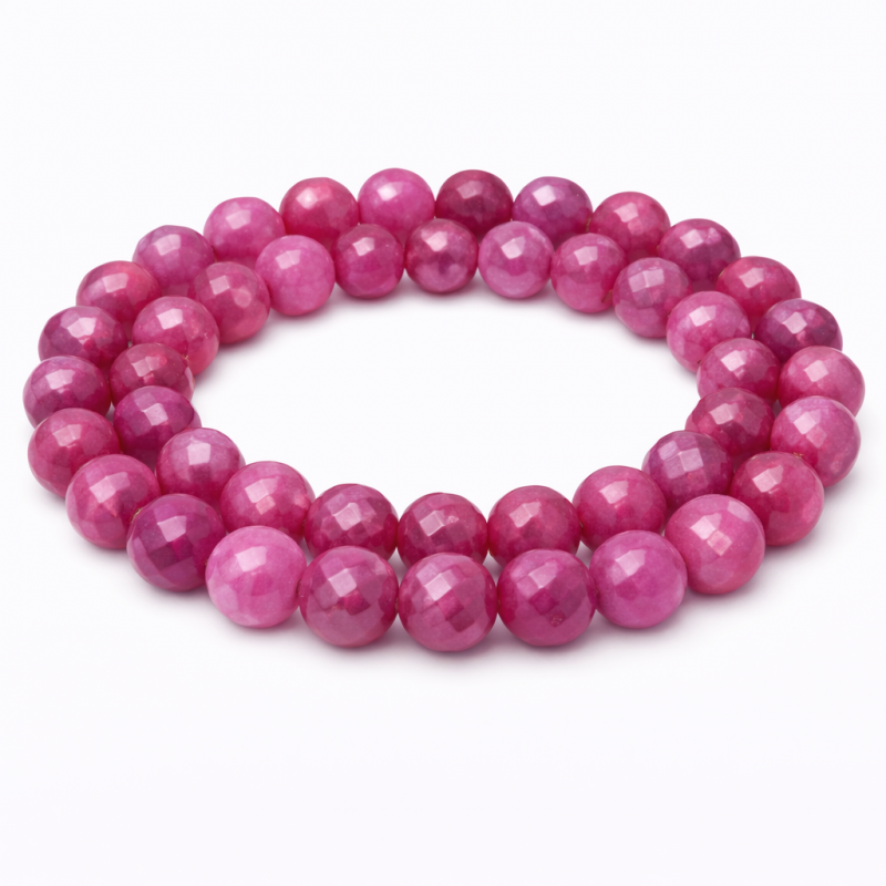 5 Perles Pierre Naturelle Tourmaline à Facettes 8mm