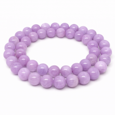 5 Perles Pierre Naturelle Angélite Violette 8mm pour la Création de Bijoux Fantaisie - DIY