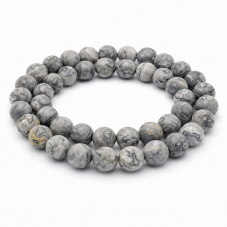 5 Perles Pierre Naturelle Jaspe Picasso 8mm pour la Création de Bijoux Fantaisie - DIY