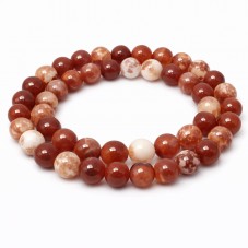 10 Perles Pierre Naturelle Agate de Feu 6mm