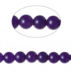 10 Perles Pierre Naturelle Agate Teintée Rose, Mauve, Violet ou Rouge 6mm au Choix