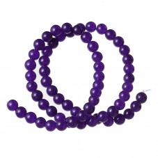 10 Perles Pierre Naturelle Agate Teintée Rose, Mauve, Violet ou Rouge 6mm au Choix