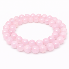 5 Perles Pierre Naturelle Quartz Rose 8mm pour la Création de Bijoux Fantaisie - DIY