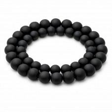 5 Perles Pierre Naturelle Agate Noire Mate 8mm