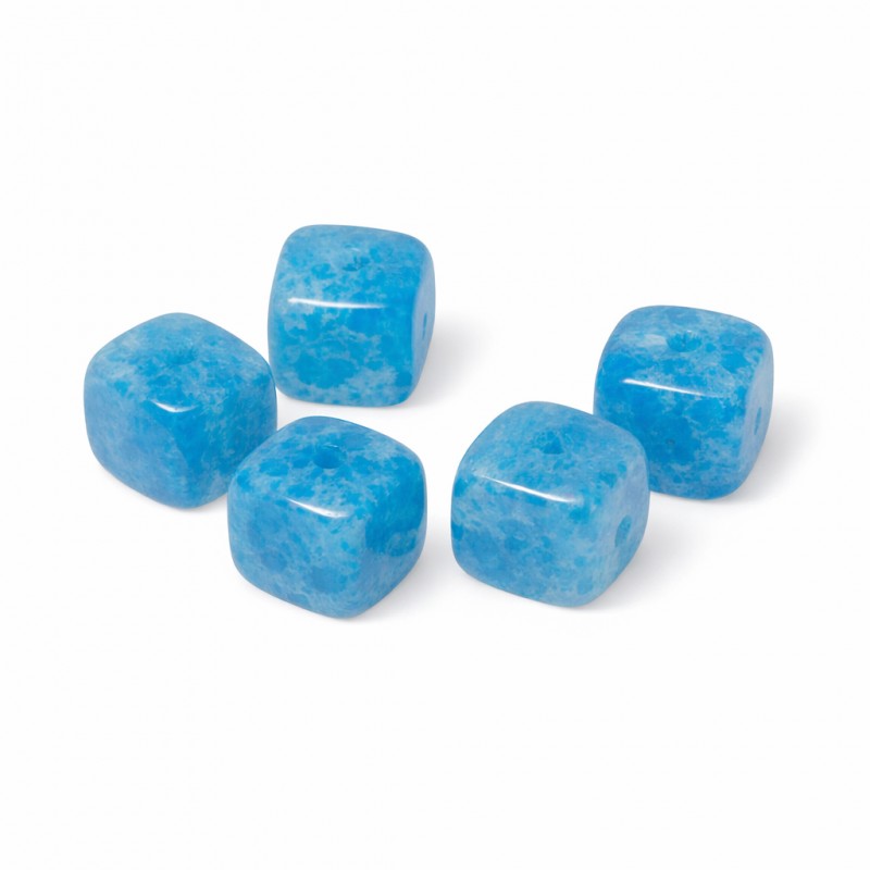 5 Perles Pierre Naturelle Amazonite Carré 8mm