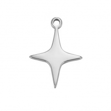 Breloque Étoile en Acier Inoxydable Argenté 15x11mm pour la Création de Bijoux Fantaisie - DIY