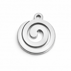 Breloque Spirale en Acier Inoxydable Argenté 11x10mm pour la Création de Bijoux Fantaisie - DIY