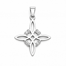 Breloque Noeud Celtique en Acier Inoxydable 27x24mm pour la Création de Bijoux Fantaisie - DIY