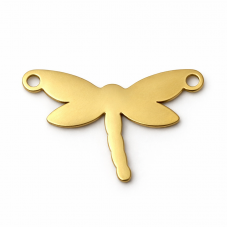 Connecteur Libellule en Acier Inoxydable Doré 19x14mm pour la Création de Bijoux Fantaisie - DIY