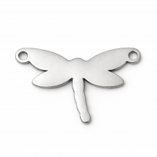 Connecteur Libellule en Acier Inoxydable Argenté 19x14mm pour la Création de Bijoux Fantaisie - DIY