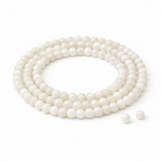 130 Perles en Nacre Pierre Naturelle Blanc 3mm