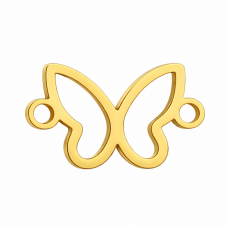 Connecteur Papillon Doré en Acier Inoxydable 16x10mm pour la Création de Bijoux Fantaisie - DIY